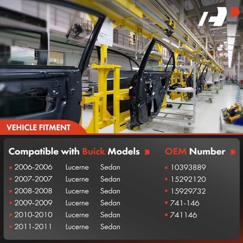 Electric Power Window Regulator with Motor Compatible with Front Driver (LH)