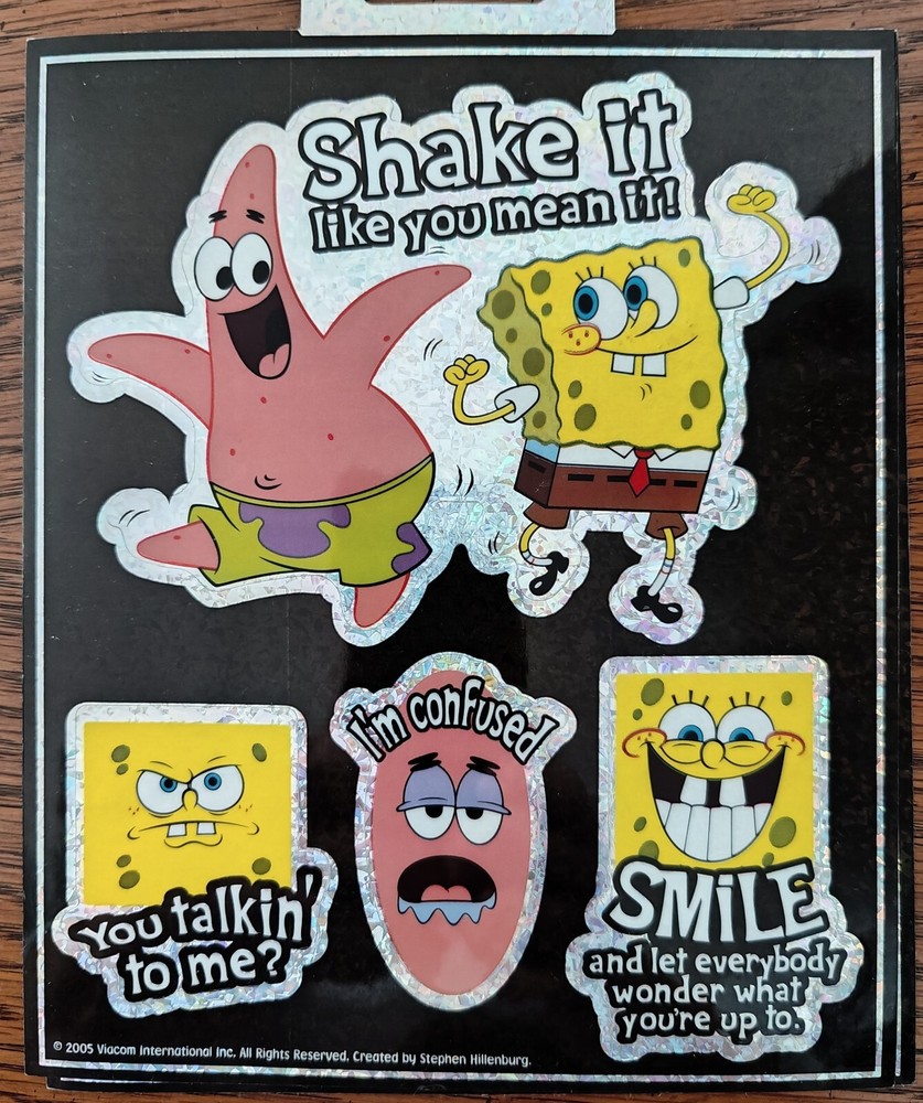 Spongebob Squarepants Sticker Sheets 3 Sheets 12 Stickers-New