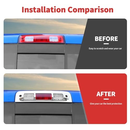3rd Third Brake Light Tail Light Lamp Cover Trim Compatible with 2009 Chrome