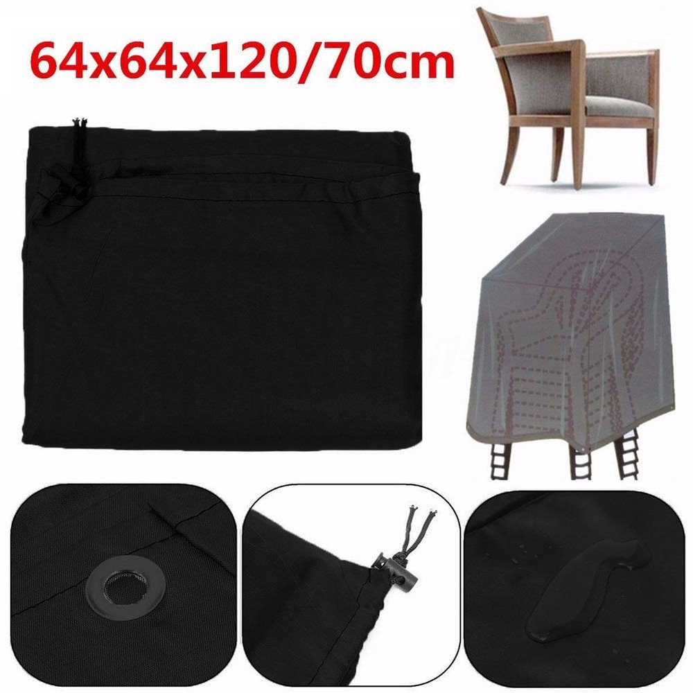 Waterproof Stacking Chair Cover Outdoor Garden Patio Furniture Dust Proof Cover