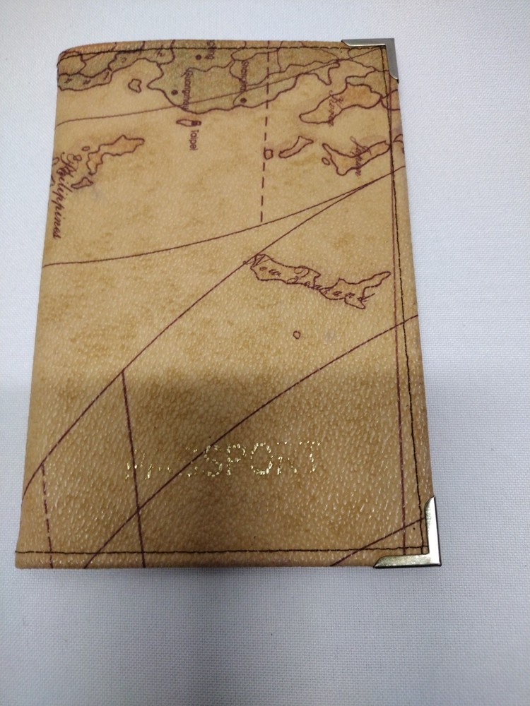 Passport Wallet Pocket with Map Print