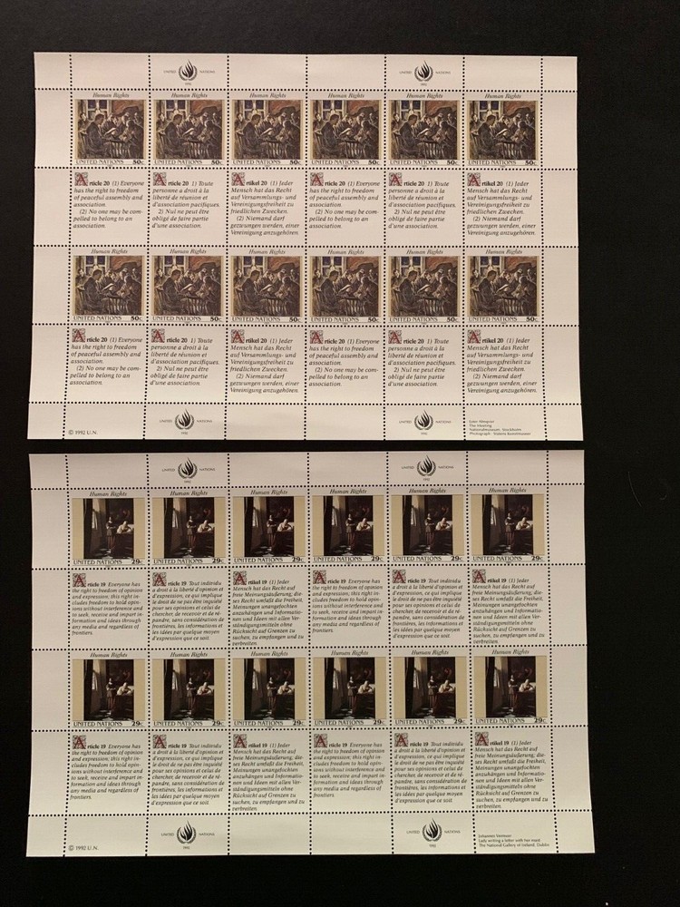 UNITED NATIONS, New York # 616 MNH Panes