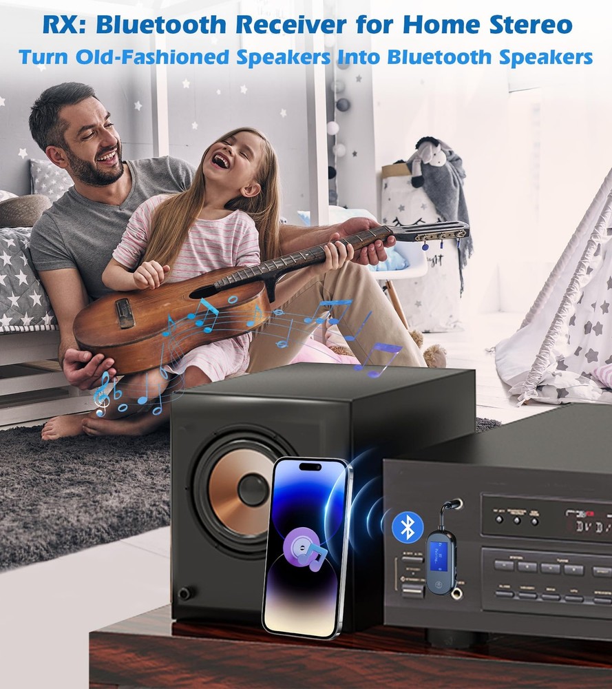 Airplane Bluetooth Adapter for Headphones LCD Transmitter for TV PC Flight