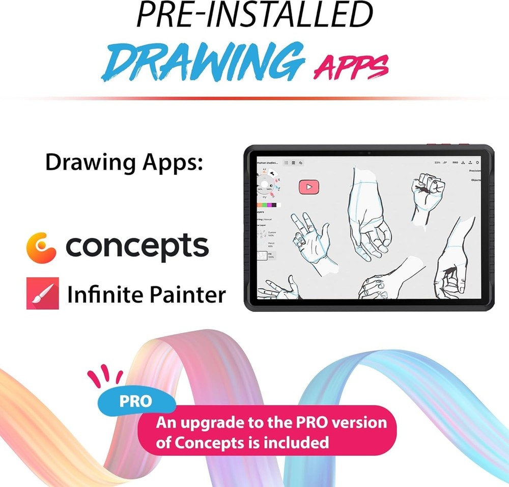 PicassoTab A12 Drawing Tablet • Large 12" Screen