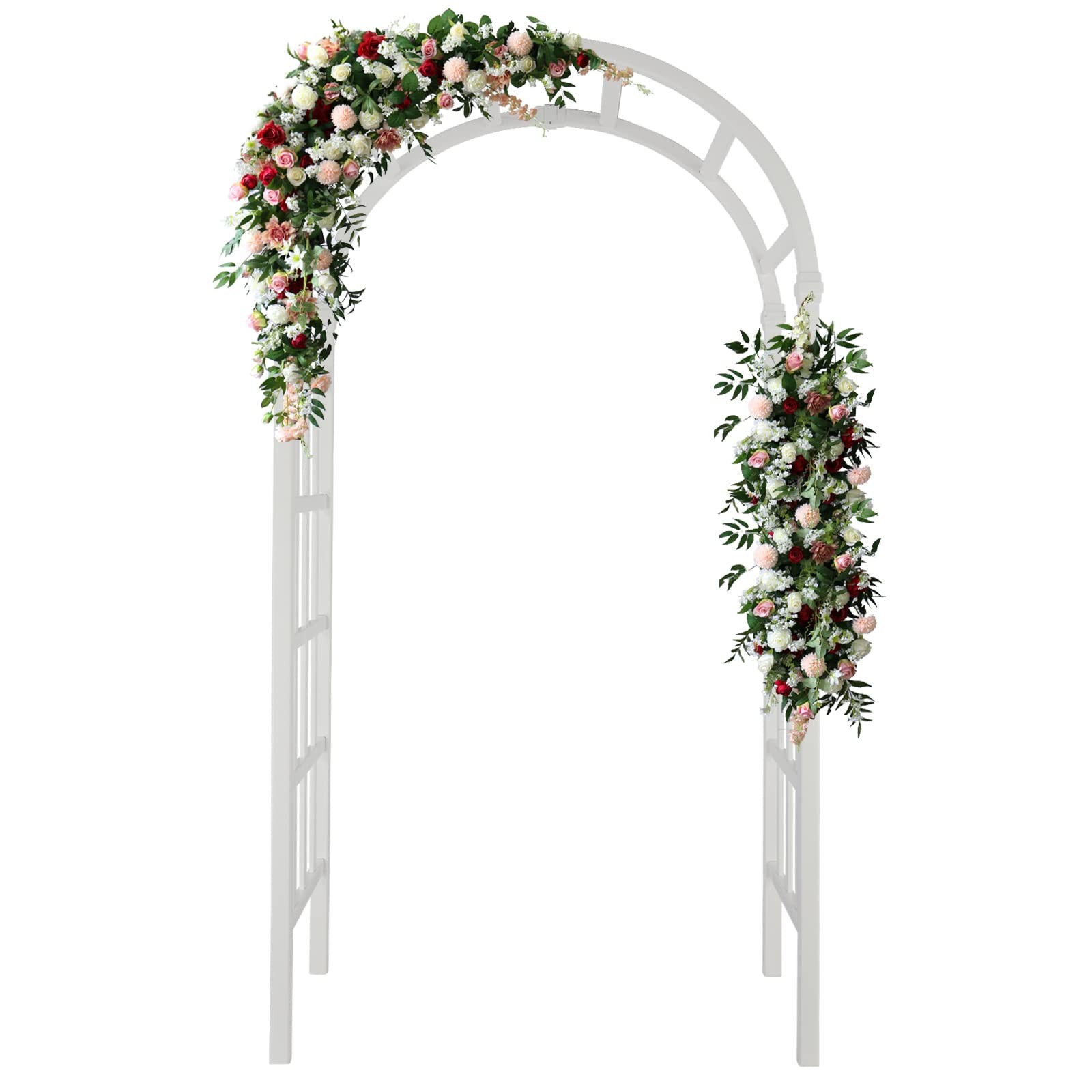 Vinyl Wedding Arch Garden Arbor Trellis Outdoor Backdrop Stand