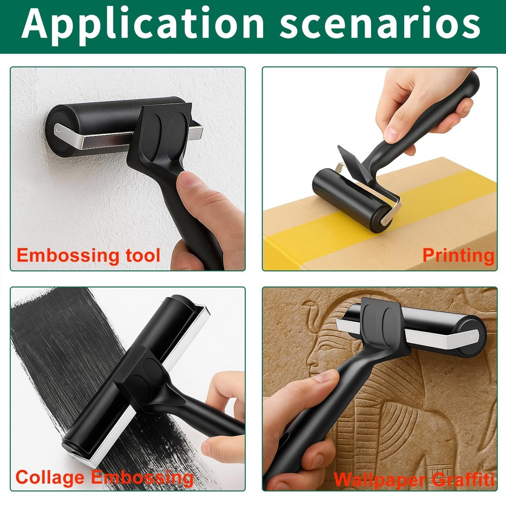 Soft Rubber Brayer Rollers for Crafting Brayer Rollers for Printmaking Brayer...