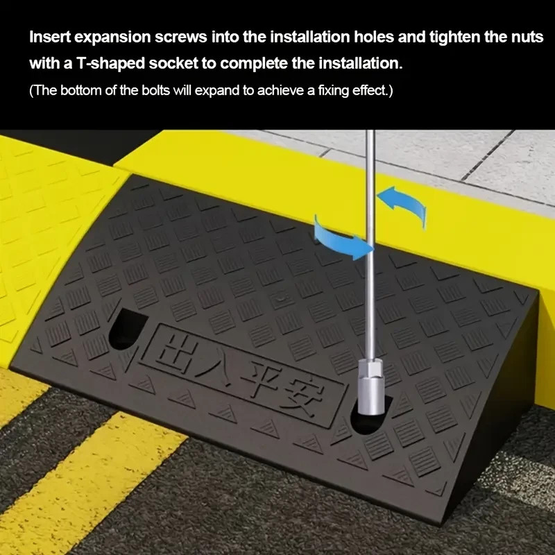 2 Pack Driveway Ramp Heavy Duty Vehicle Curb Rubber Threshold Ramp Professional