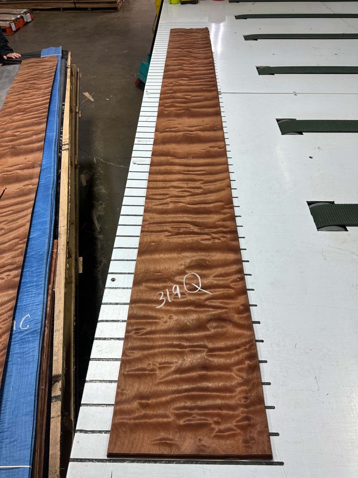 Pommele Sapele Raw Wood Veneer 2 sheets 108'' x 11'' 319Q