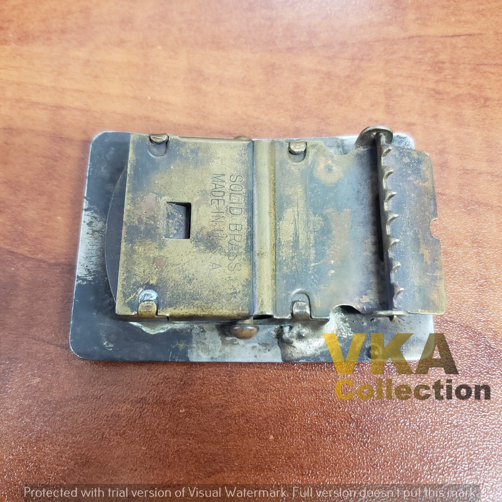 WWII Serviceman's Personalized Belt Buckle Guam 1945