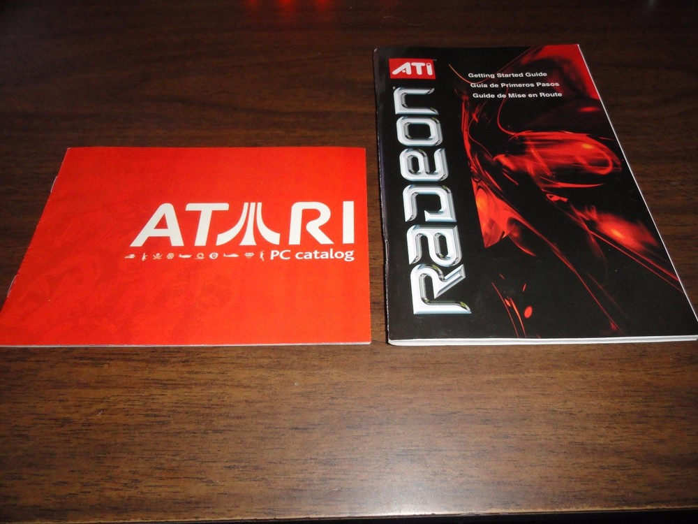 ATI RADEON GETTING STARTED VINTAGE 2004 GUIDE plus a VINTAGE ATARI PC CATALOG