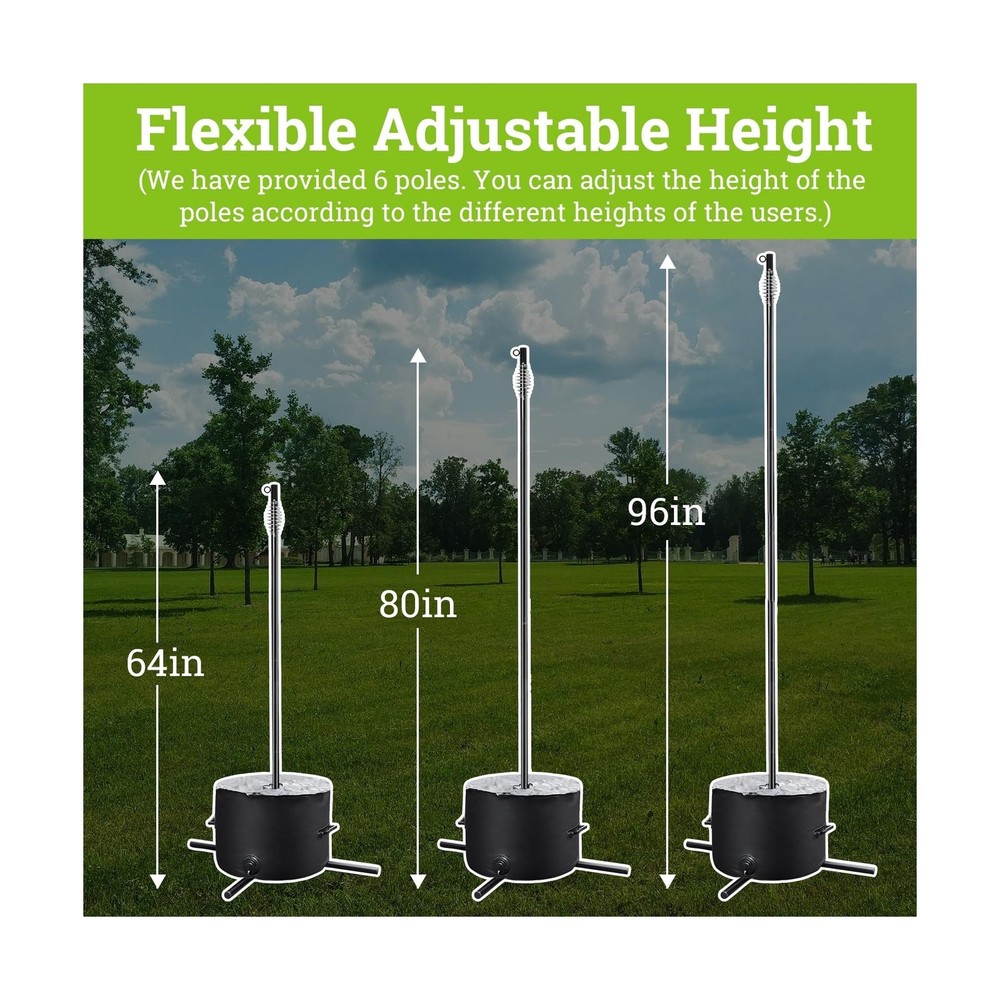 Tetherball Tennis&Tetherball Set,Heavy Duty Tetherball Equipment with Pole fo...