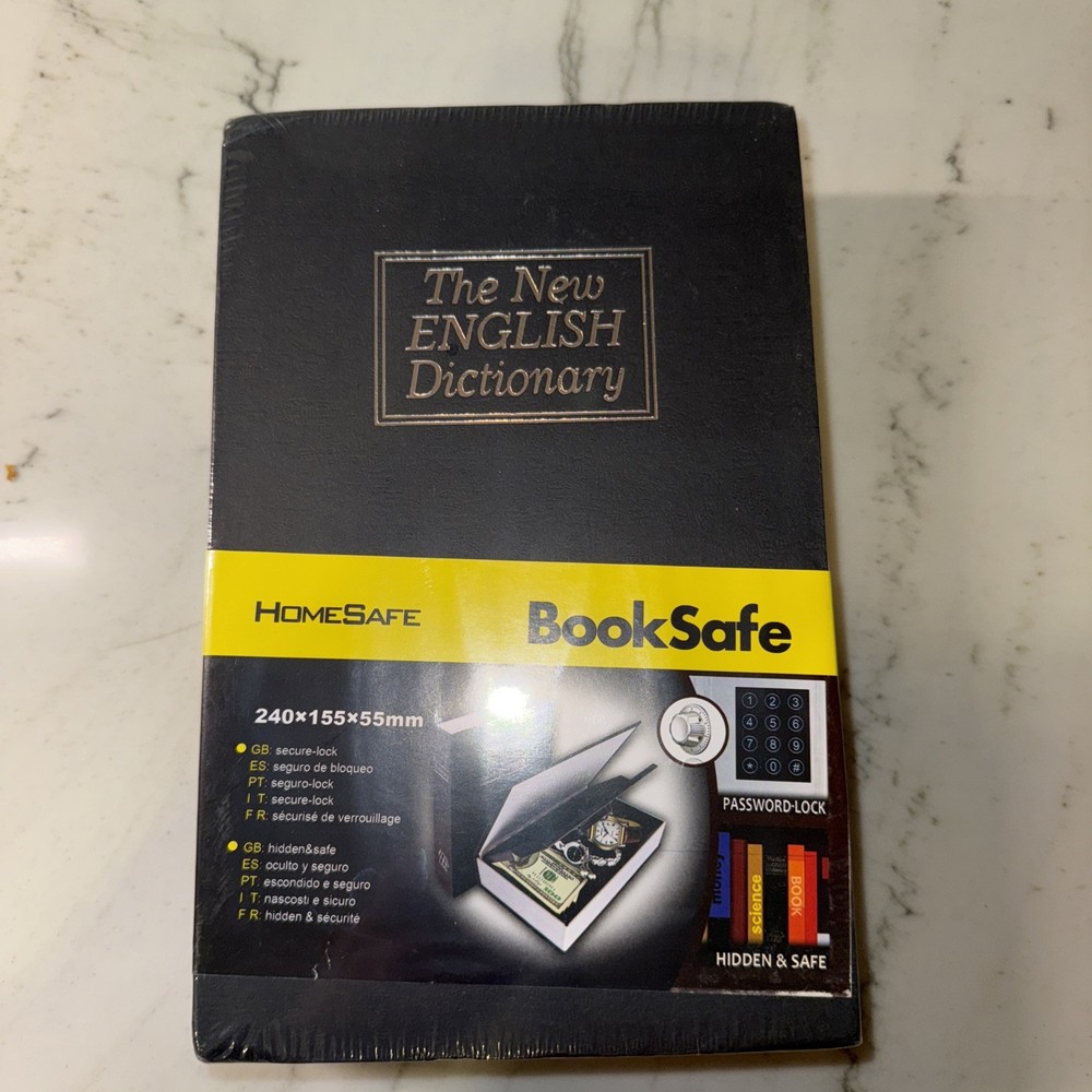 Book Locking Safe Storage Box With Number Code Lock