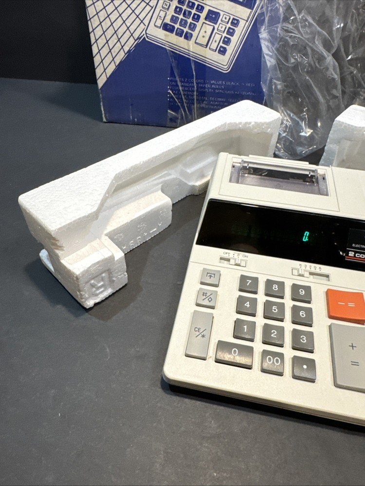 New Sharp EL-2192 Printing Calculator In Open Box Tested Works Missing Arm