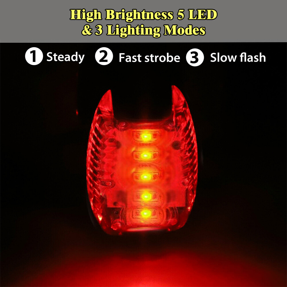 LED Night Safety Light Clip On Strobe Running Lights For Cycling Walking Warning