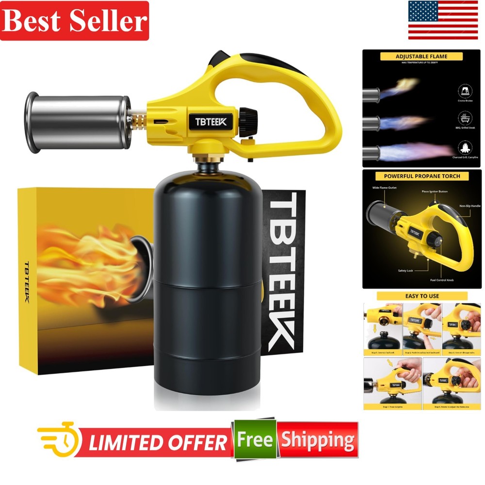Powerful Sous Vide Torch with Continuous Flame for BBQ and Searing Steak