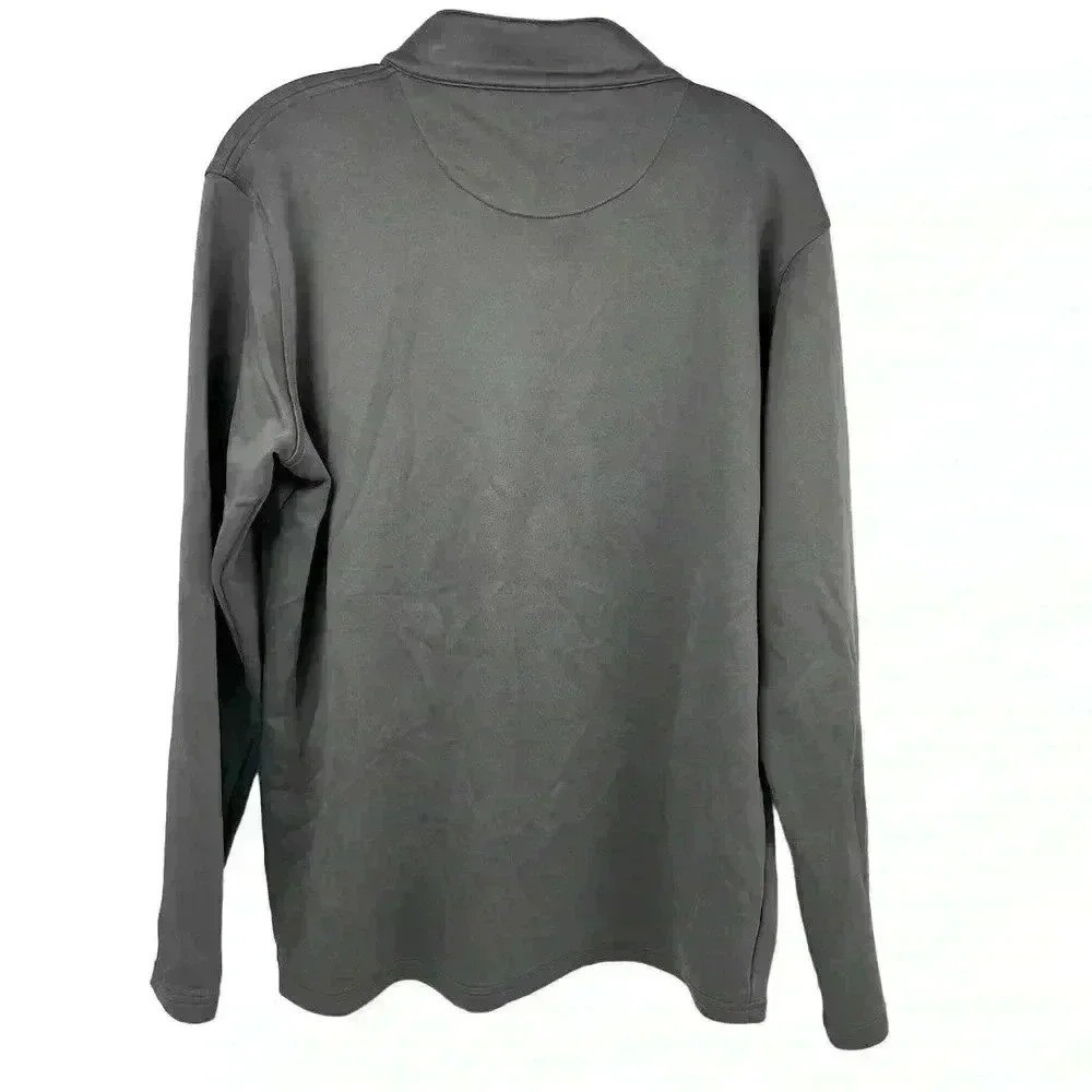 Peter Millar Men's Gray Quarter-Zip Pullover Size L Golf Casual