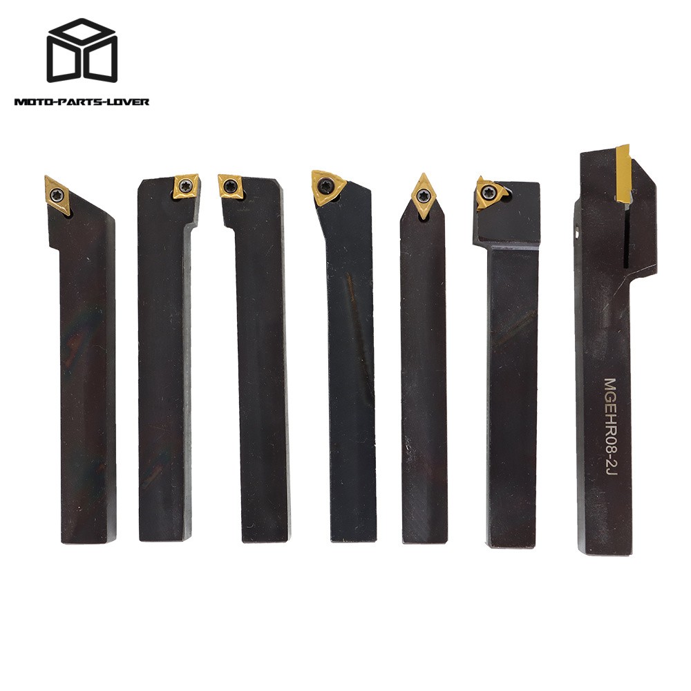 7Pcs Carbide Indexable Turning Tool 1/2" Lathe Tool Bit Thread Insert+Holder Kit