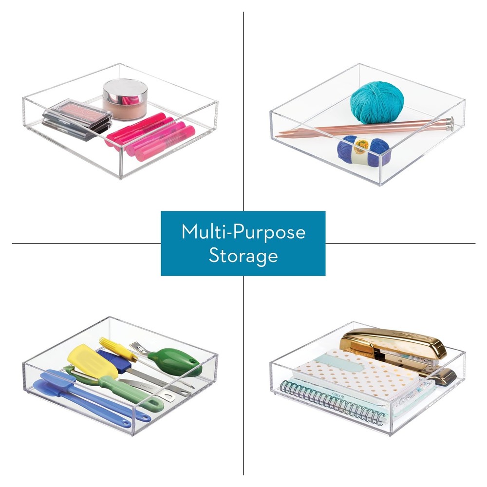 iDesign Stackable Makeup Drawer Organizer Tray - Vanity Organizer or Desk Org...