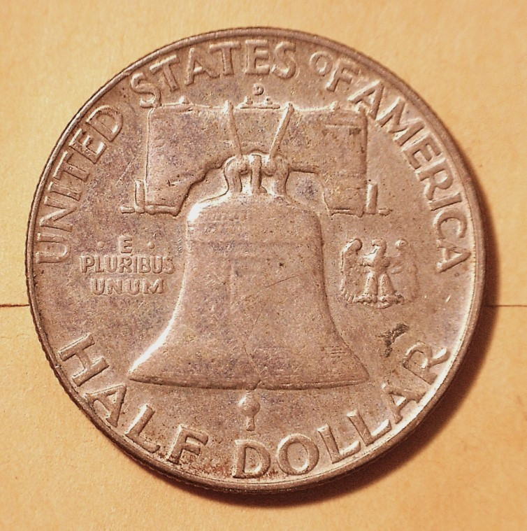 1958-D Franklin Half Dollar, #3124