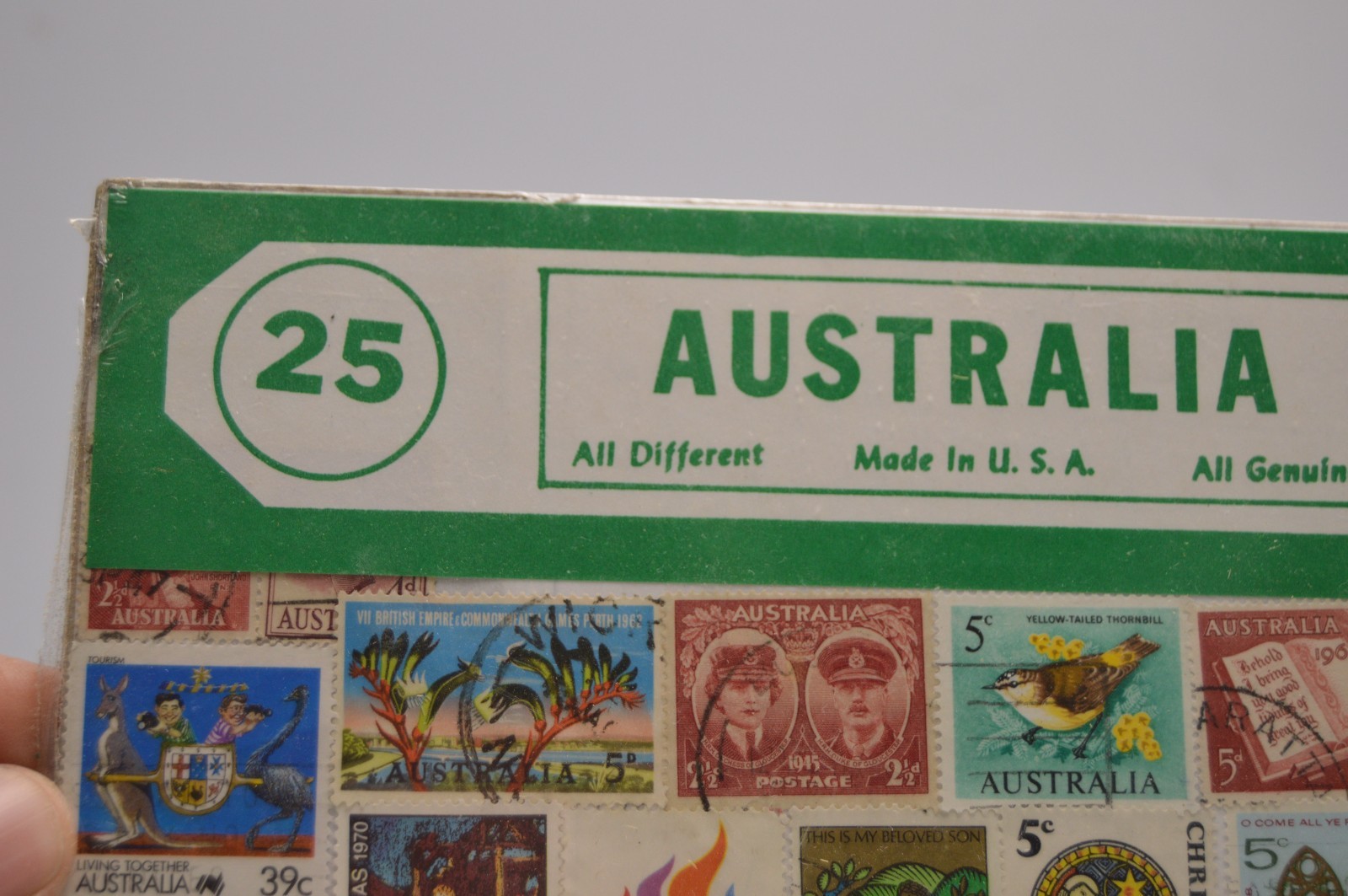 Vintage Australia Used Stamp Collection Wrapped Collectible World Pictures
