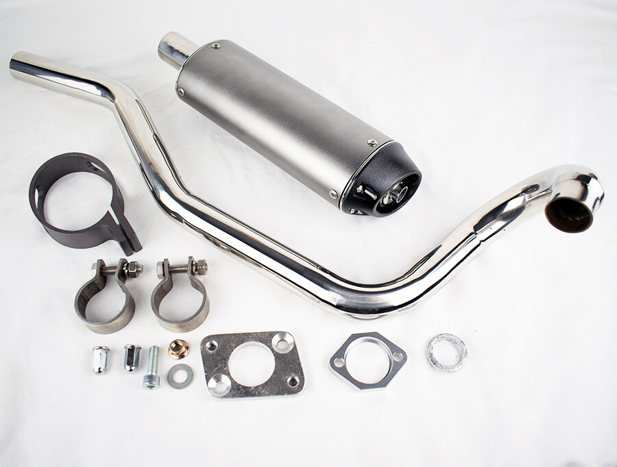 Stainless Muffler Exhaust System Pipe for Honda ATC70 TRX70 Fourtrax ATV 78-85