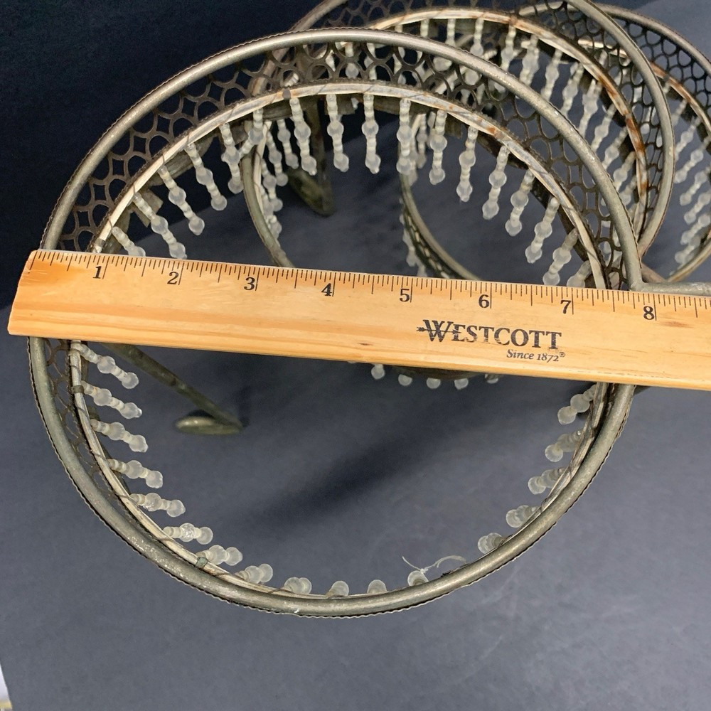 Davco Silver Ltd. Three Tier Beaded Dessert Platform * Repaire Project *