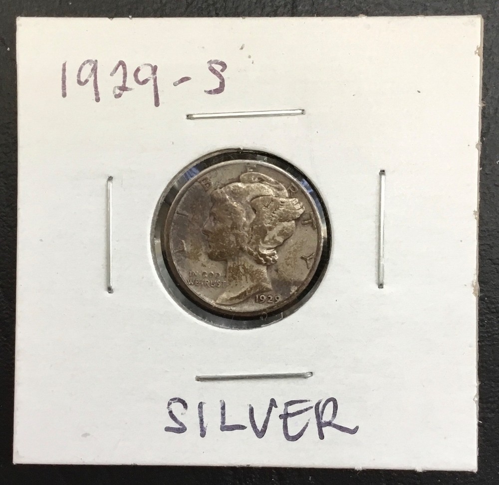 1929-S 10C Mercury SILVER Dime