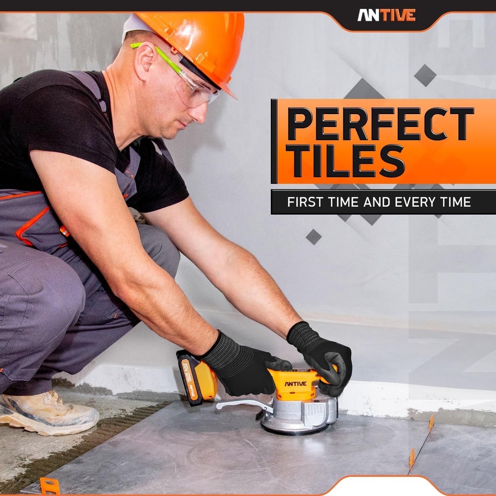 Precision Tile Suction Tool - 20V Ergonomic Vibrator for Flawless Installation