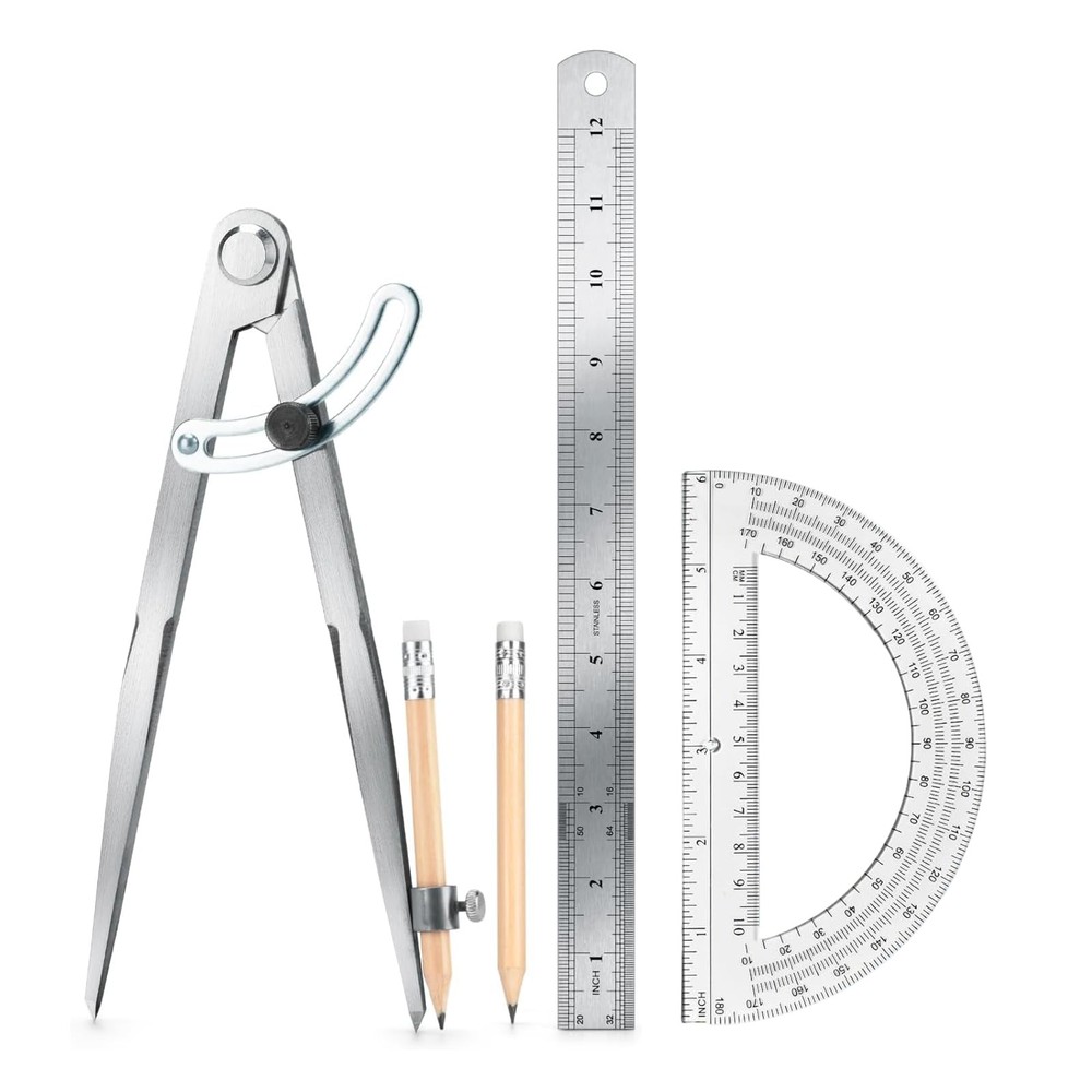 Compass Geometry Tool Drawing Compass Professional 12 Inch Large Compass with...