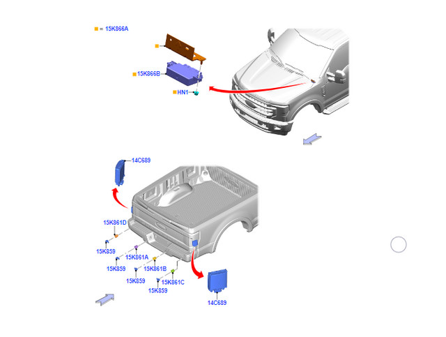 2020-2022 Ford Super Duty Module Parking Aid System