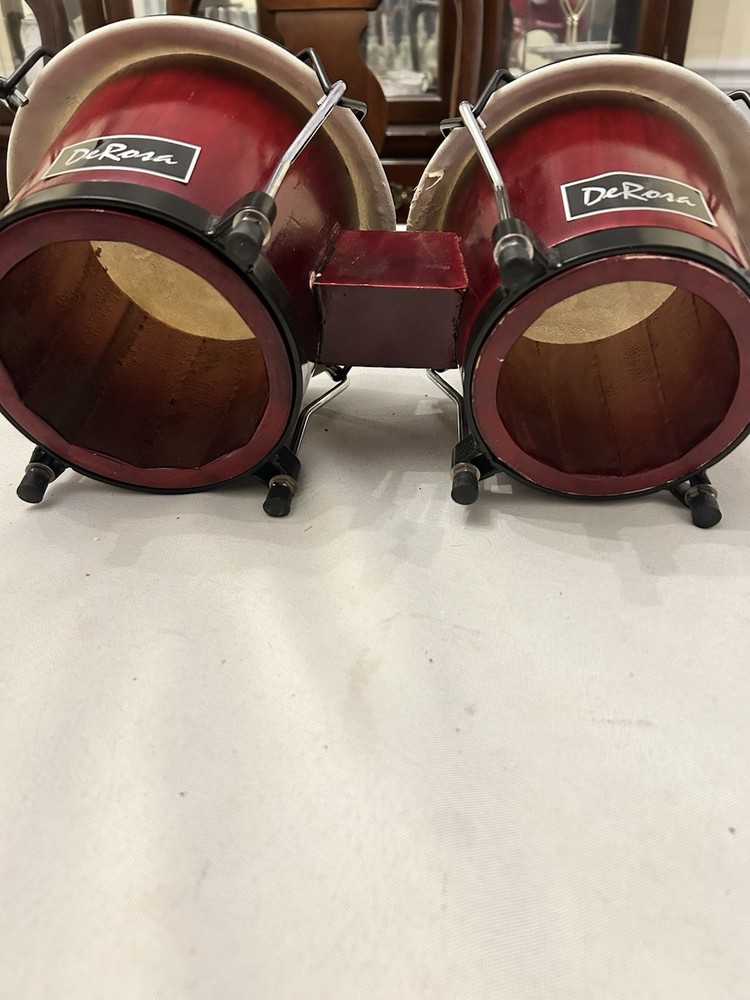 DeRosa Percussion Bongo Drum Set 6” 7” De Rosa