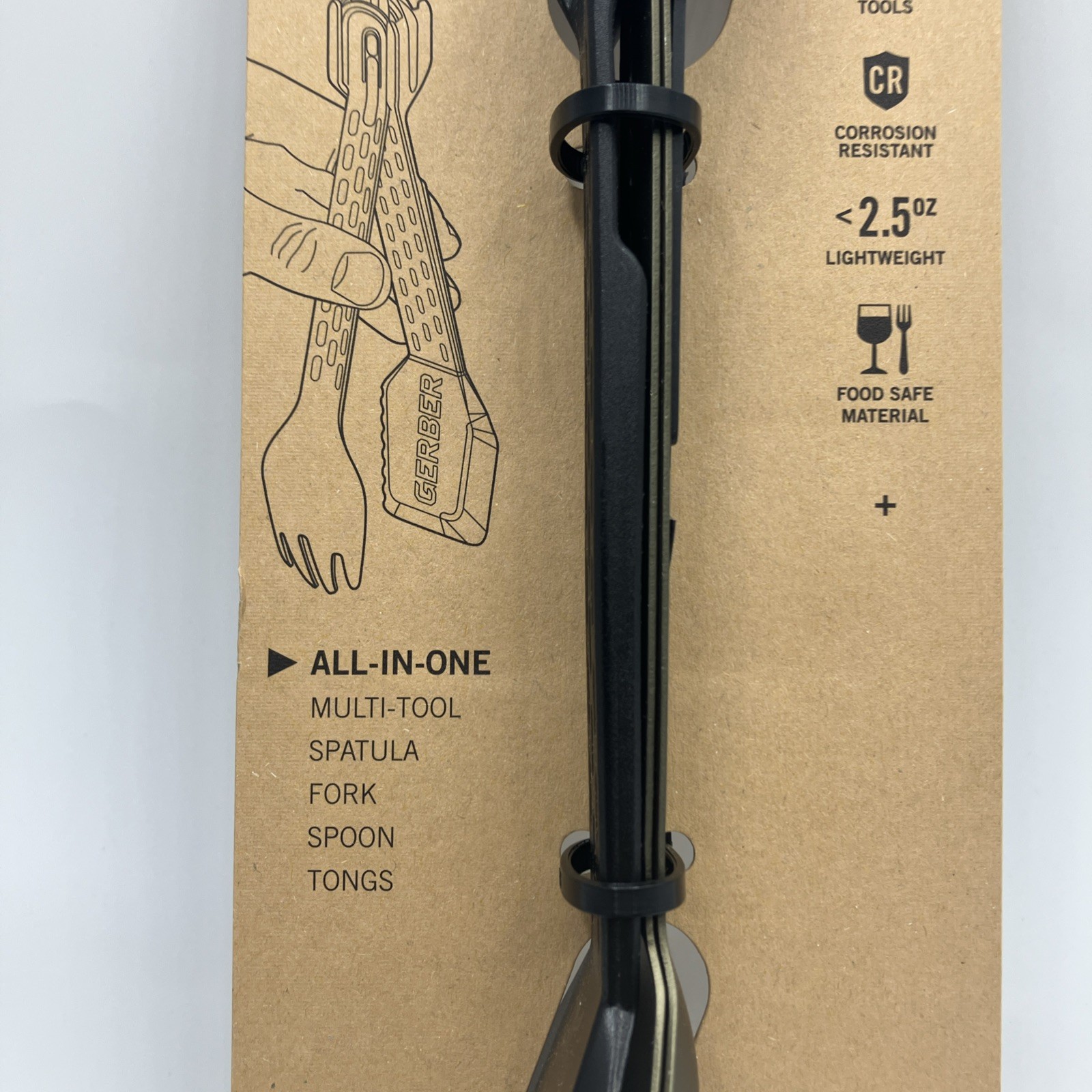 Gerber ComplEAT Utensil Set (4 pc Set) Color: Flat Sage - Camping Outdoor Gear