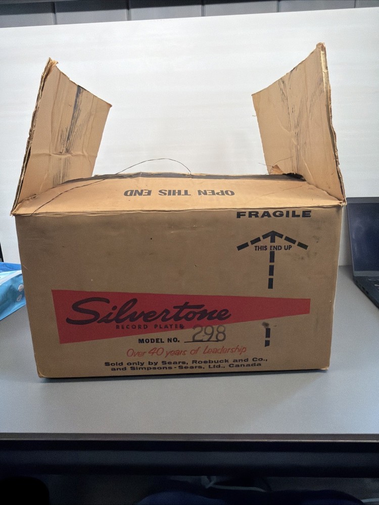 Vintage Silvertone Record Player Model 298 Ms5