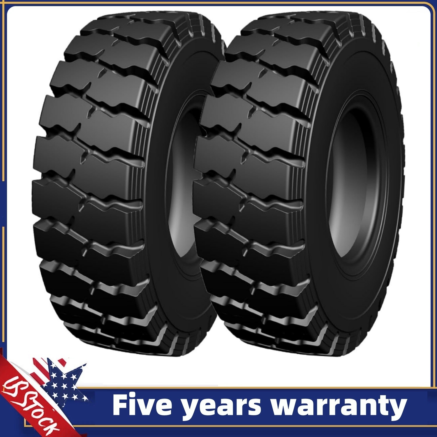 2X 6.50-10 in Heavy Duty Forklift Tire 10 PLY Tire + Inner Tube 6.50x10 Durable