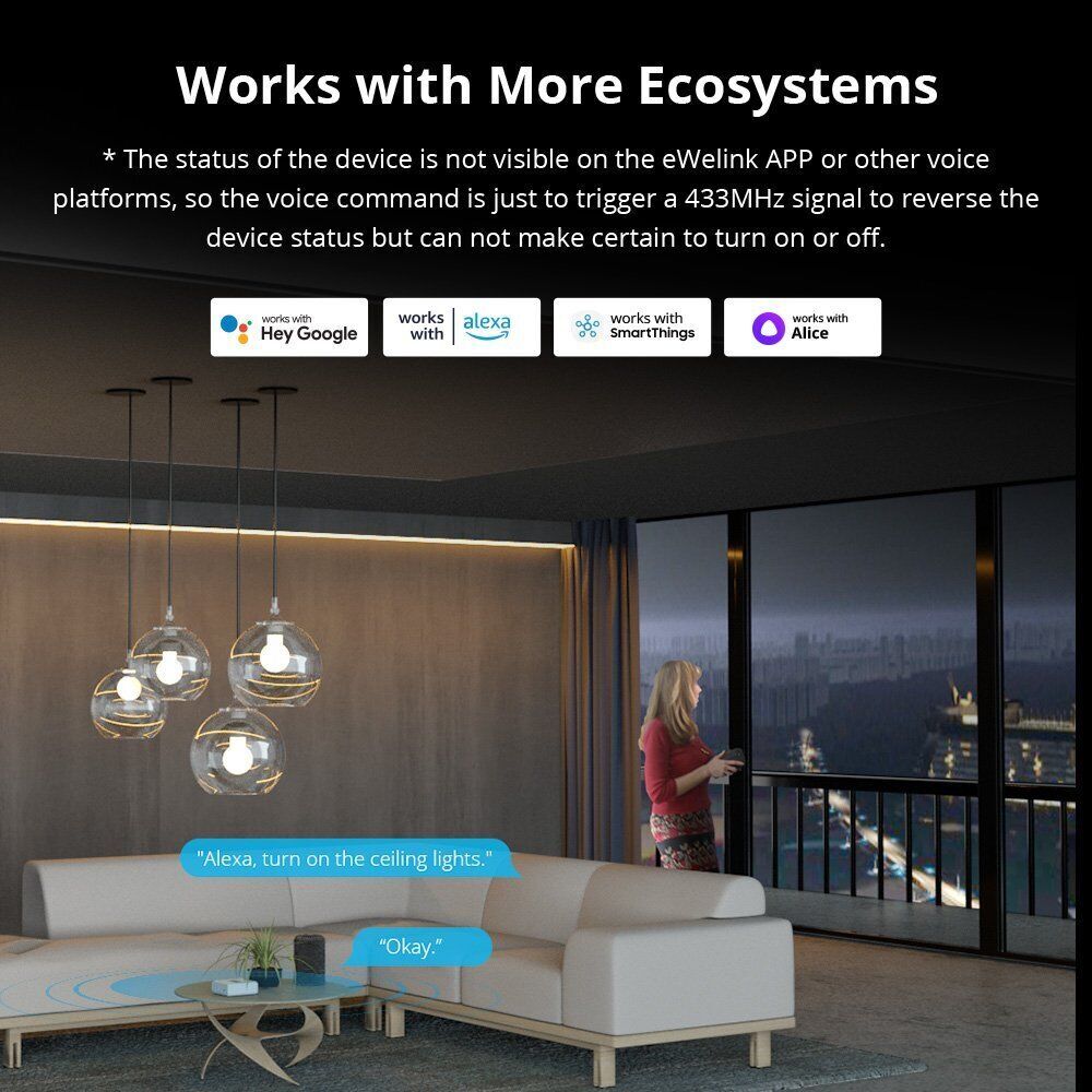 SONOFF RF Bridge R2 433MHz Smart Gateway Wireless Remote Control Smart Home Hub