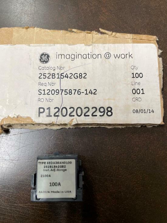 GE 252B1542G82 100AMP RATING PLUG