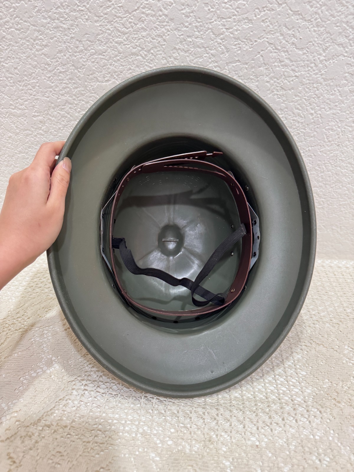 Vtg Mail Carrier Pith Helmet Safari Style Plastic Adjustable Hat Made USA