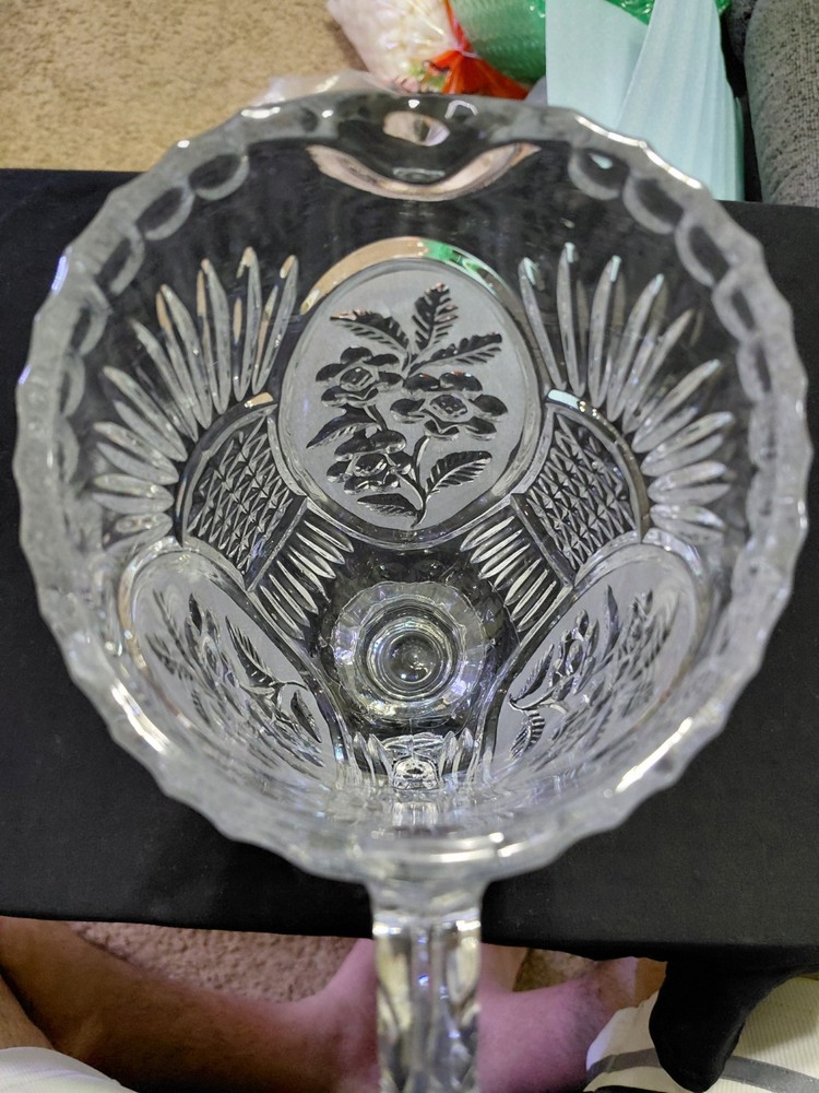 Kristal Zajecar 24% Lead Crystal Pitcher Flora Collection Pattern