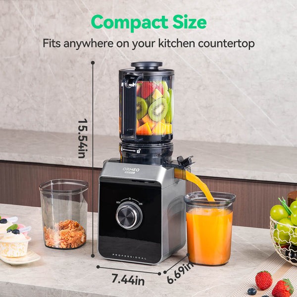 ORMEO QUIET COLD PRESS JUICER - SILVER/BLACK