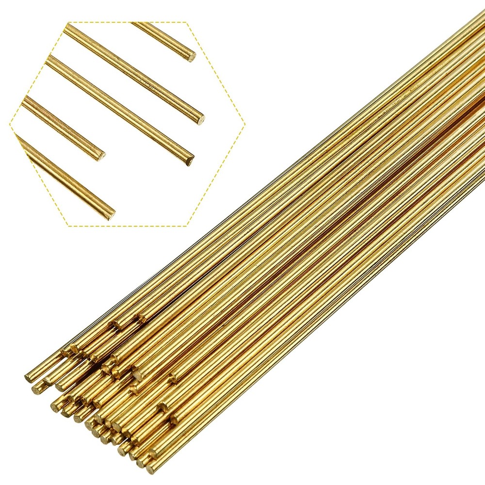Moxweyeni 40 Pcs Brass Rods 1.5 mm 2 Welding Brazing