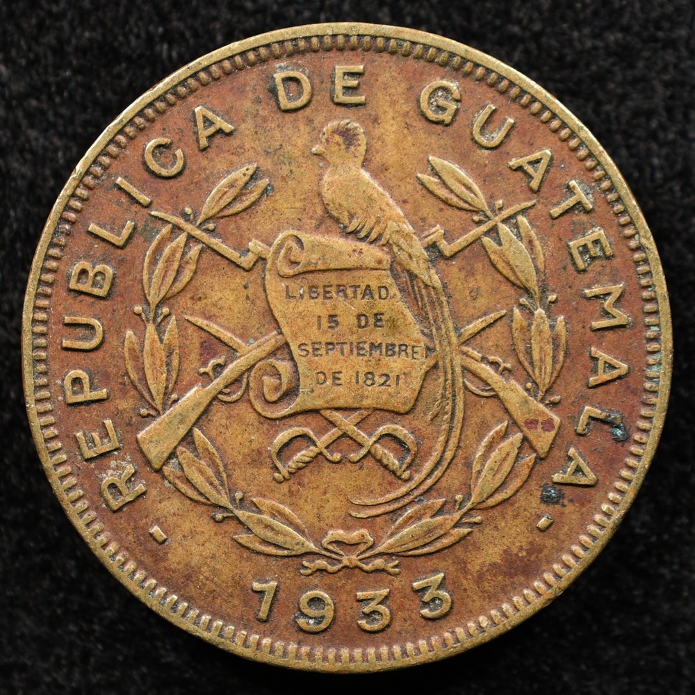 Guatemala 1 Centavo 1933, Coin, Inv#I707