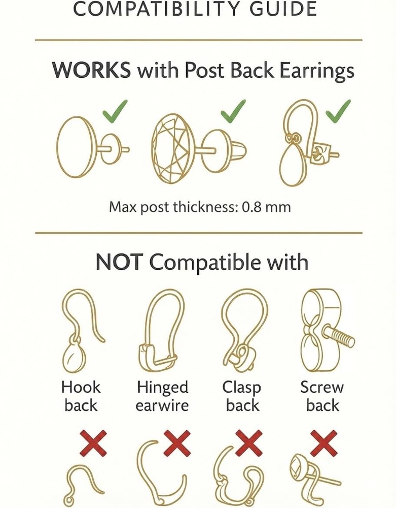 Magic Earring Backs for Droopy Ears | Earring Lifters | Secure Earlobe Backs