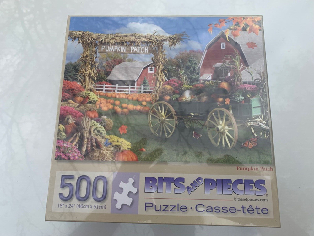 NOS Sealed Bits & Pieces 500 Piece Jigsaw Puzzle.  PUMPKIN PATCH