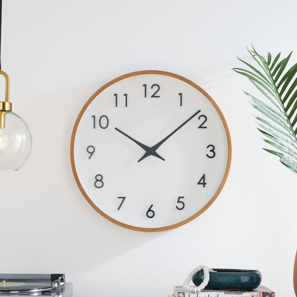 20" Quartz Modern Indoor Wall Clock, Easy Installation