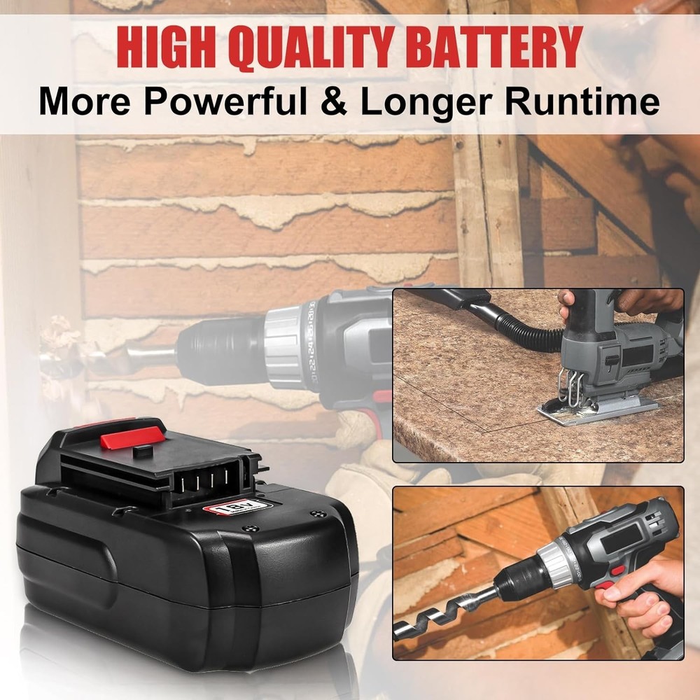 2Pack 18V 4.5Ah Replace Battery for Porter Cable PC18B 18-Volt Cordless Tools