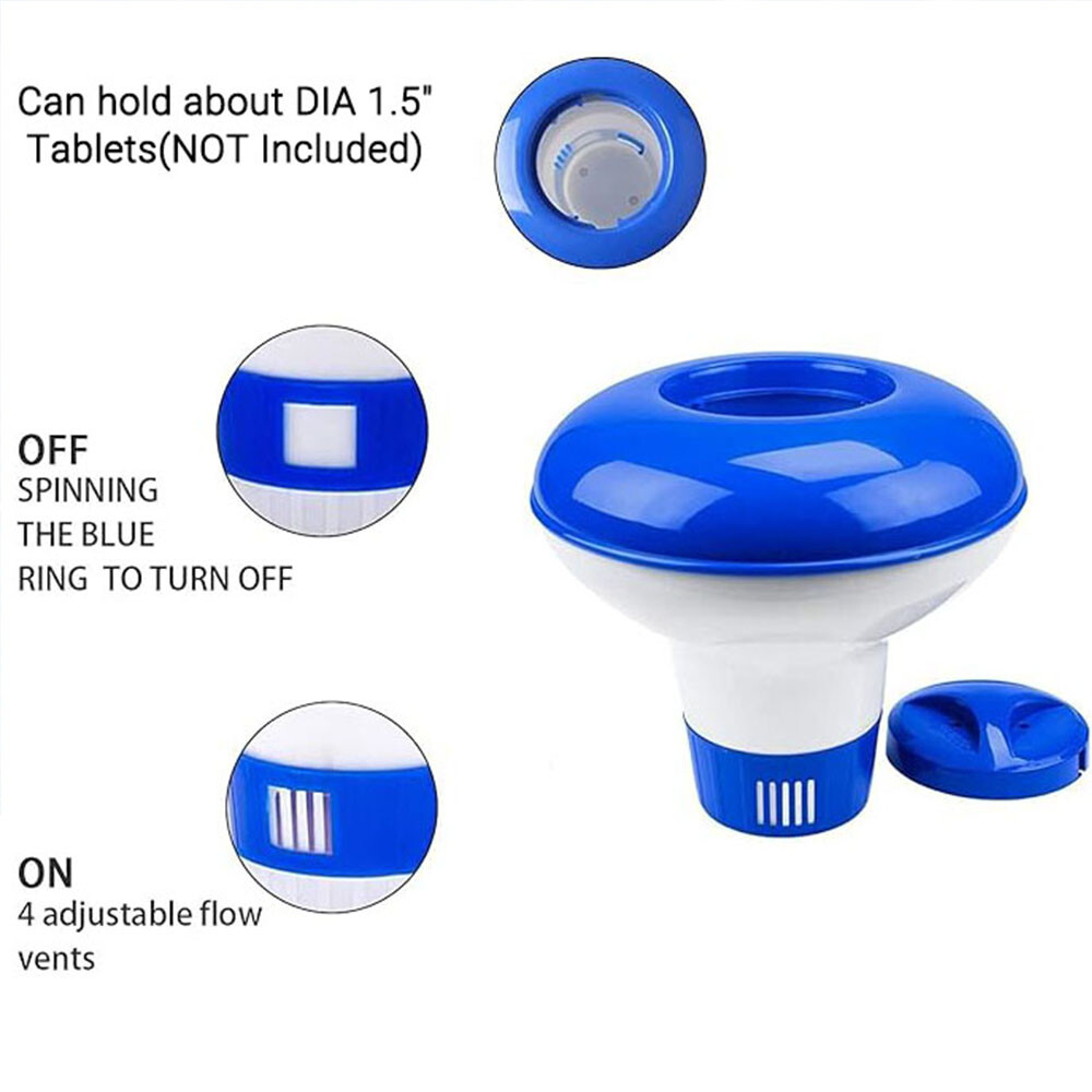 Pool/Spa Chlorine Dispenser Locking Cap,Multi-Vent Design,Corrosion-Resistant