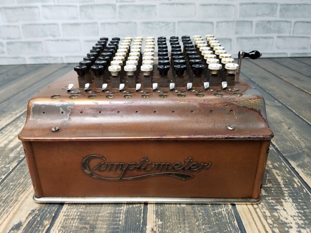 Antique Felt & Tarrant Mfg Chicago Comptometer Adding Calculator Machine **READ*