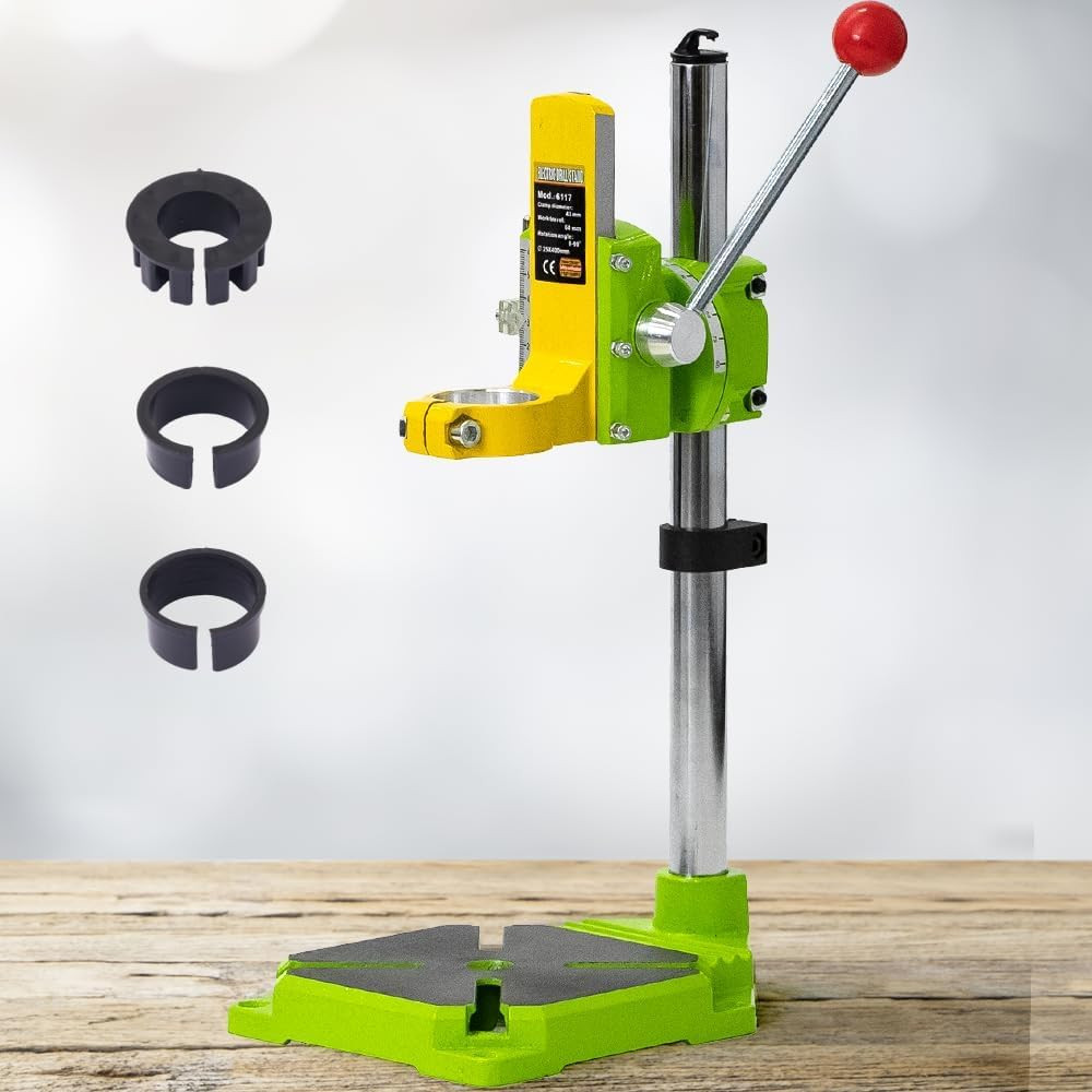 Japard Drill Press Floor Stand for Hand Drill, Vertical Workbench, Adjustable