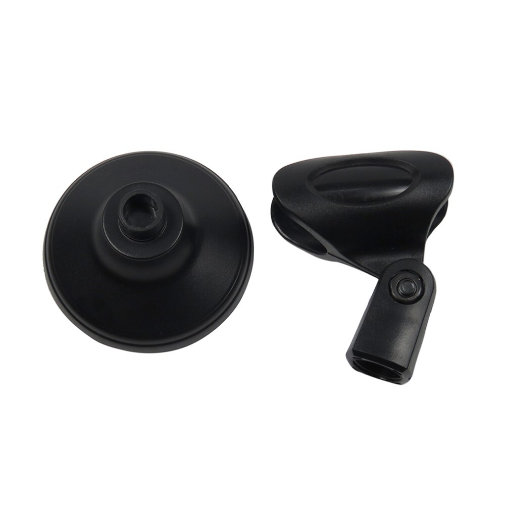 Pair Flexible Adjustable Microphone Stands Clamp Clip Holder Base Mount Stands