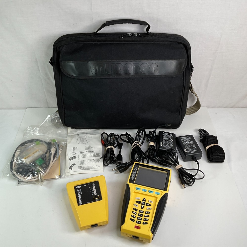 Test-Um Validator NT900 and Validator Remote NT93 Cable Tester with Carrying Bag
